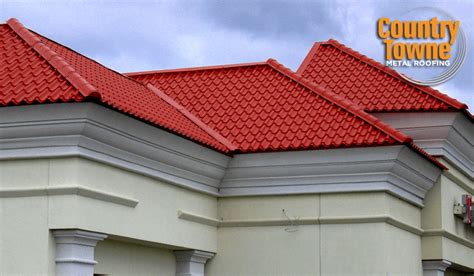 metal roof on spanish style house|decorative metal roofing tiles.